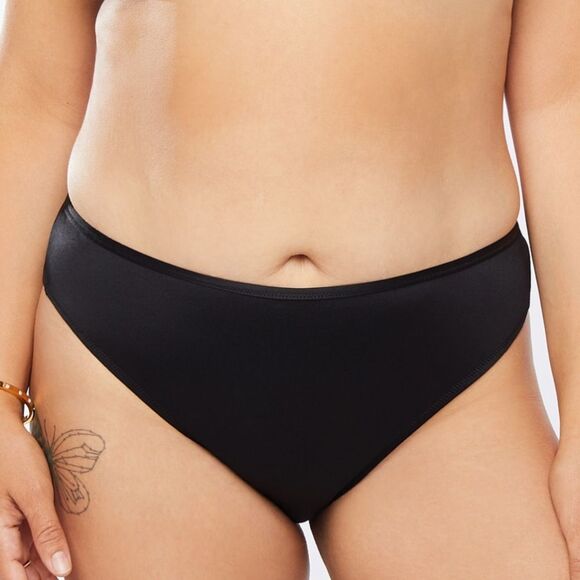 Savage X Fenty Savage Not Sorry Open Back Strappy Brazilian Black Caviar Large - Picture 5 of 6